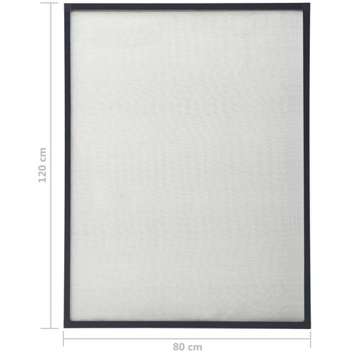 Zaslon protiv insekata za prozore antracit 80 x 120 cm slika 11