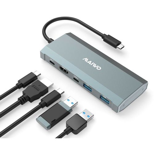 MAIWO USB 3.2 Gen2 x 1 Tip-C 6 u 1 SATA &PCIe NvMe M.2 Kućište sa HDMI/PD/USB , KH1001 slika 1