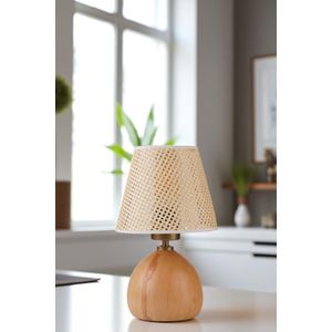8898-6 Bež Orah Stolna Lampa