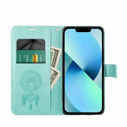 MEZZO Book case preklopna torbica za SAMSUNG GALAXY A14 4G / A14 5G dreamcatcher zelena slika 4