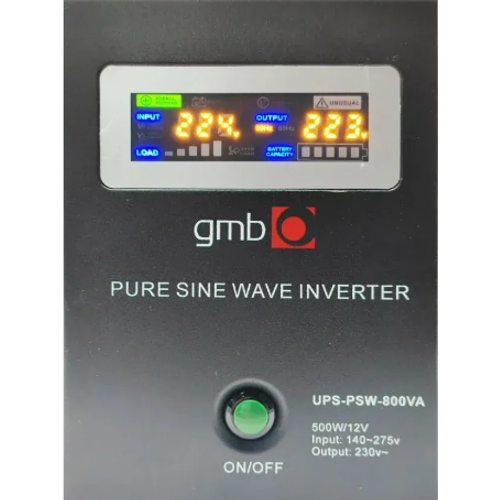 UPS-PSW-800VA GMB LONG, cist sinusni pretvarac sa produzenom autonomijom 500W-220V/12V slika 1
