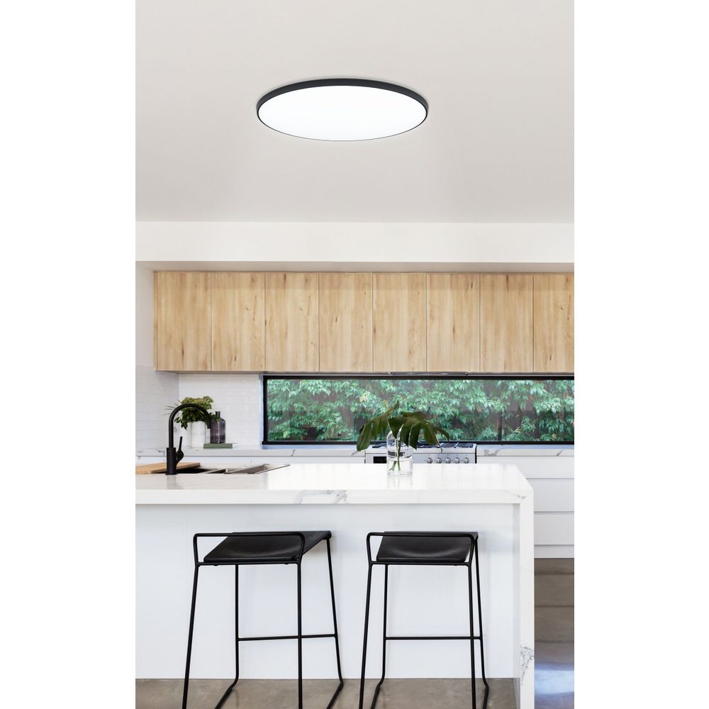 Eglo Zubieta-A Stropna LED Lampa, 36W, Promjer 495mm, Dimabilna, Sa Daljinskim Upravljačem, Crno/Bijela slika 4
