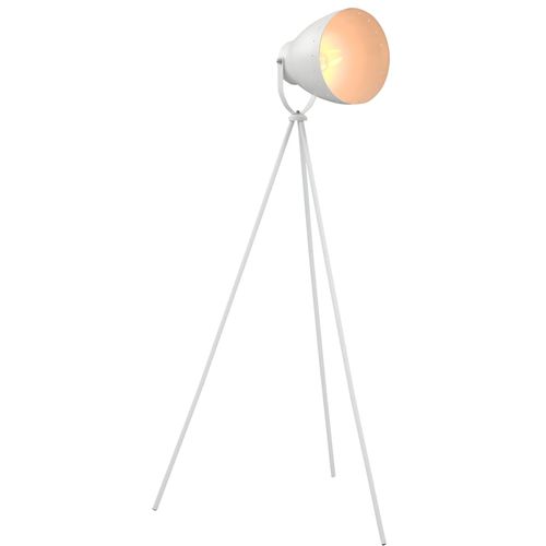 Podna svjetiljka s tronošcem metalna bijela E27 slika 26