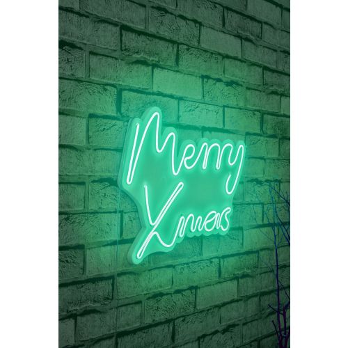 Wallity Ukrasna plastična LED rasvjeta, Merry Christmas - Green slika 1