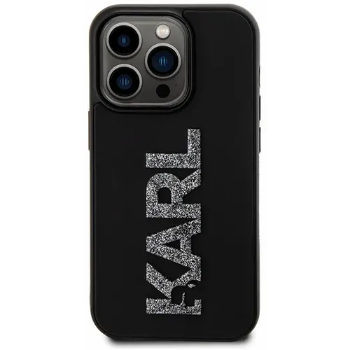 Originalna torbica KARL LAGERFELD Hardcase KLHCP15X3DMBKCK za iPhone 15 PRO MAX (3D Logo Glitter / crna) slika 3