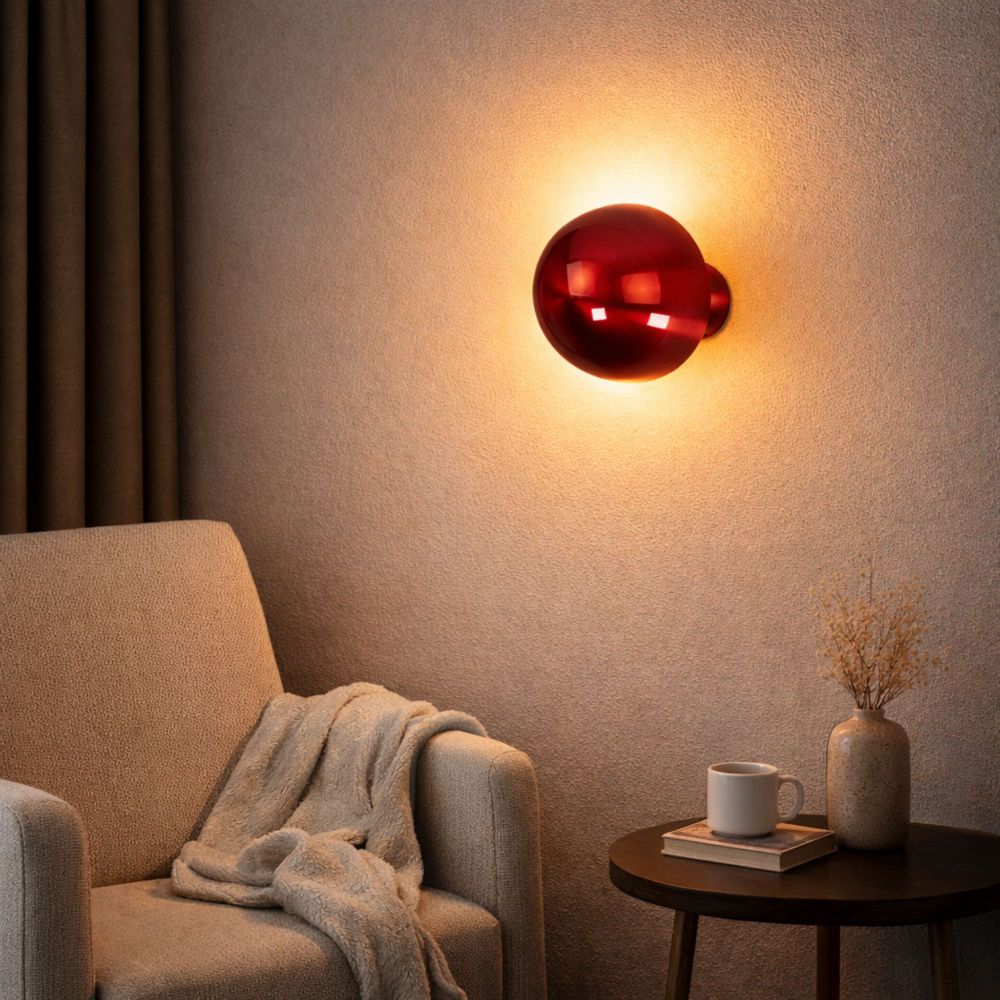 Zidna Lampa Fungal - 13361 - G, Crvena slika 1