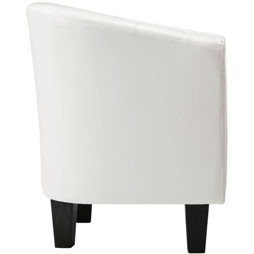 Fotelja od umjetne kože bijela slika 35