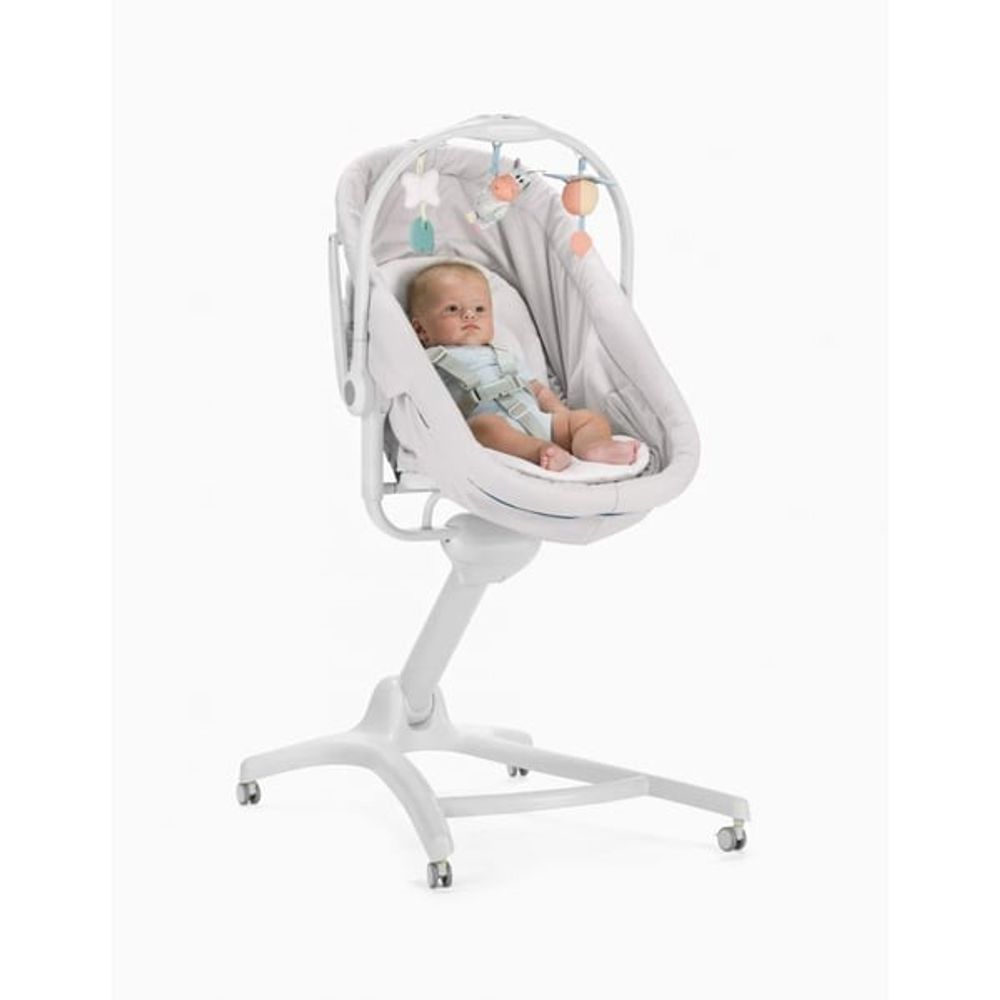 Chicco Baby Hug 4U1 Kolijevka, Ležaljka, Stolica za hranjenje i Prva stolica, Glacial slika 8