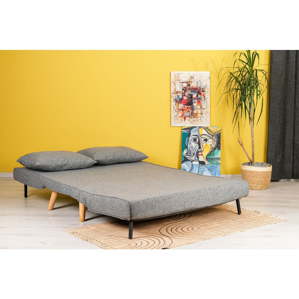 Folde 2-Sjedalni - Svijetlo Siva Sofa na Razvlačenje slika 3
