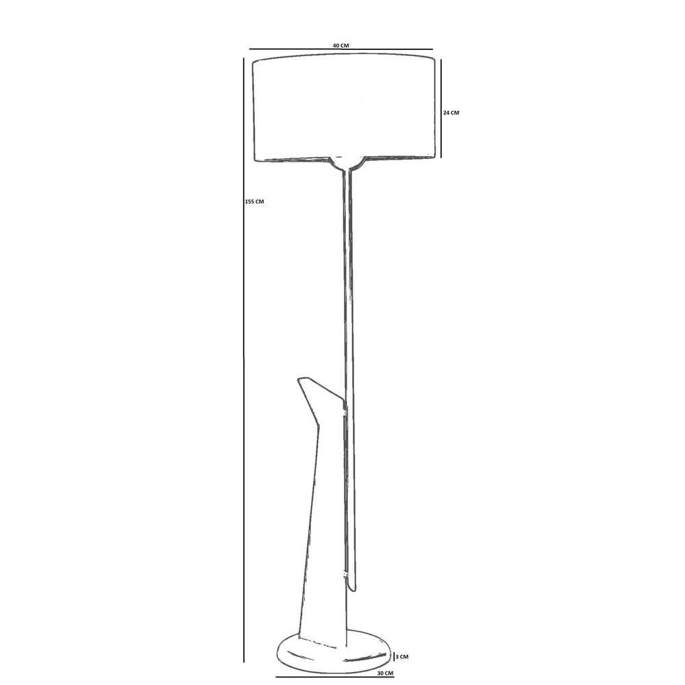 Opviq Podna lampa 739, bež, crna, orah slika 4