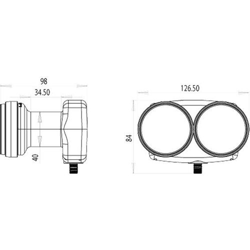 Inverto LNB,Monoblock 2 satelita na 1 prijemnik,raspon 6°,sum: 0.2dB - IDLB-SINM40-MNOO6-8PP slika 3