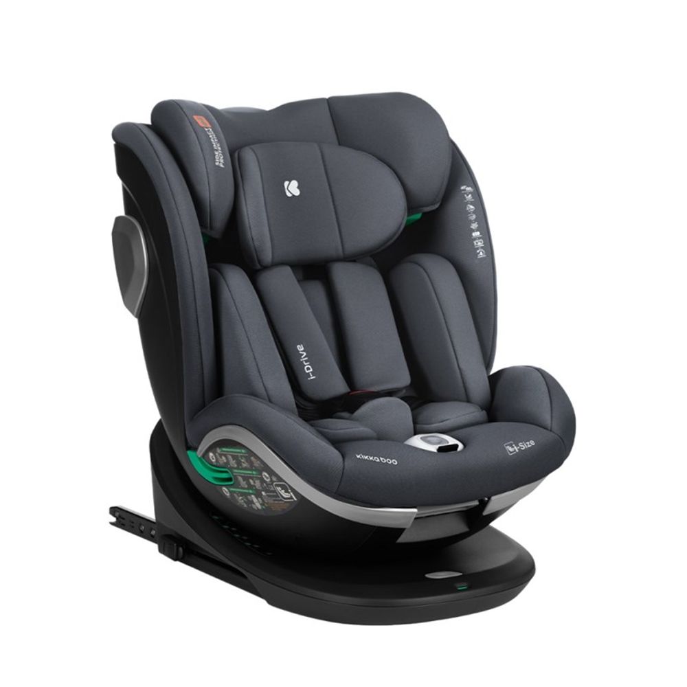 Kikka Boo Rotirajuća autosjedalica I-Drive 40-150cm i-Size Isofix, Dark Grey slika 1