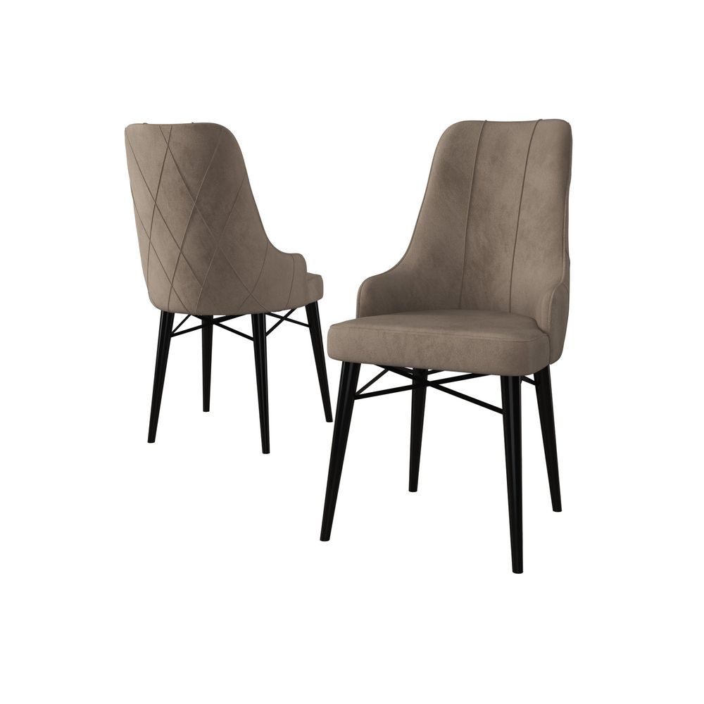 Neta - Cappuccino, Crni Set Stolica (2 Komada) slika 2