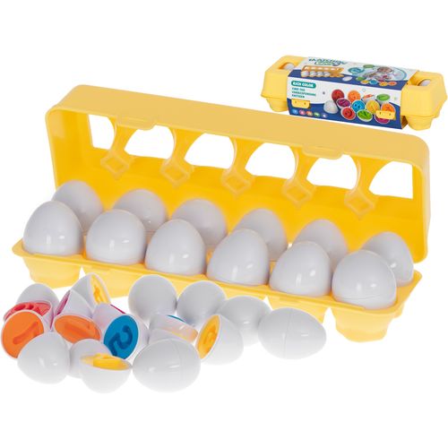 Montessori edukativna slagalica u kutiji s jajima brojke, 12 kom. slika 1
