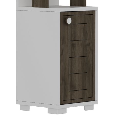 Woody Fashion Polica za knjige, Anka - White, Walnut slika 5