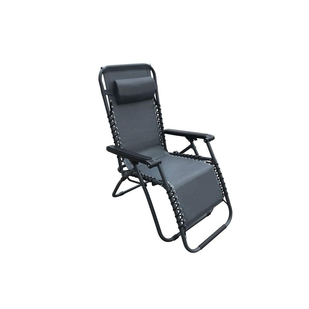 Sklopiva vrtna Ležaljka/Stolica 162x64x110cm, Siva slika 3