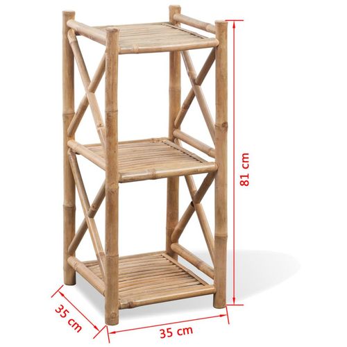Kvadratne police od bambusa s 3 razine slika 18