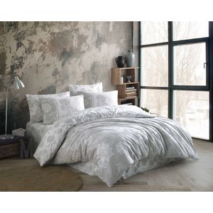 L'essential Maison Jardin - Silver SilverWhite Ranforce Double Quilt Cover Set