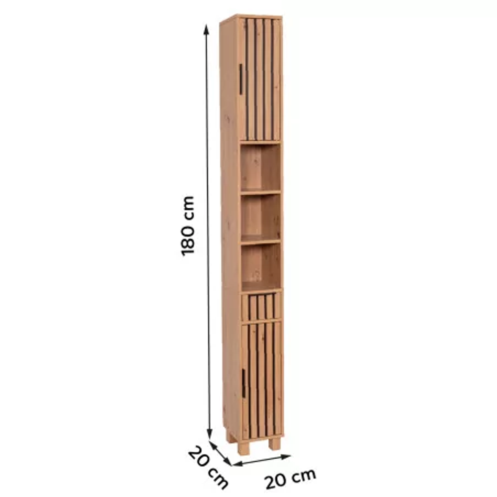Tendance kupaonski ormarić visoki sa 2 vrata i 2 police Karma 180x20x20 cm mdf slika 2