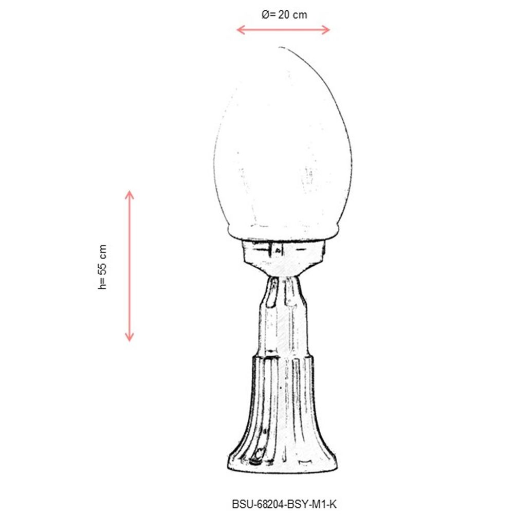 BSU-68204-BSY-M1-K Crna Spoljašnja Zidna Lampa slika 3