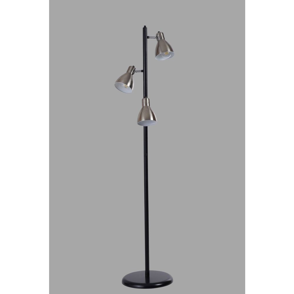 Opviq Podna lampa 132, krom, crna slika 4