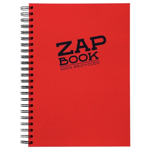 Clairefontaine Zap book A4 80gr 160L, mix boja, spiralni uvez, bjanko, 100% reciklirani papir slika 1