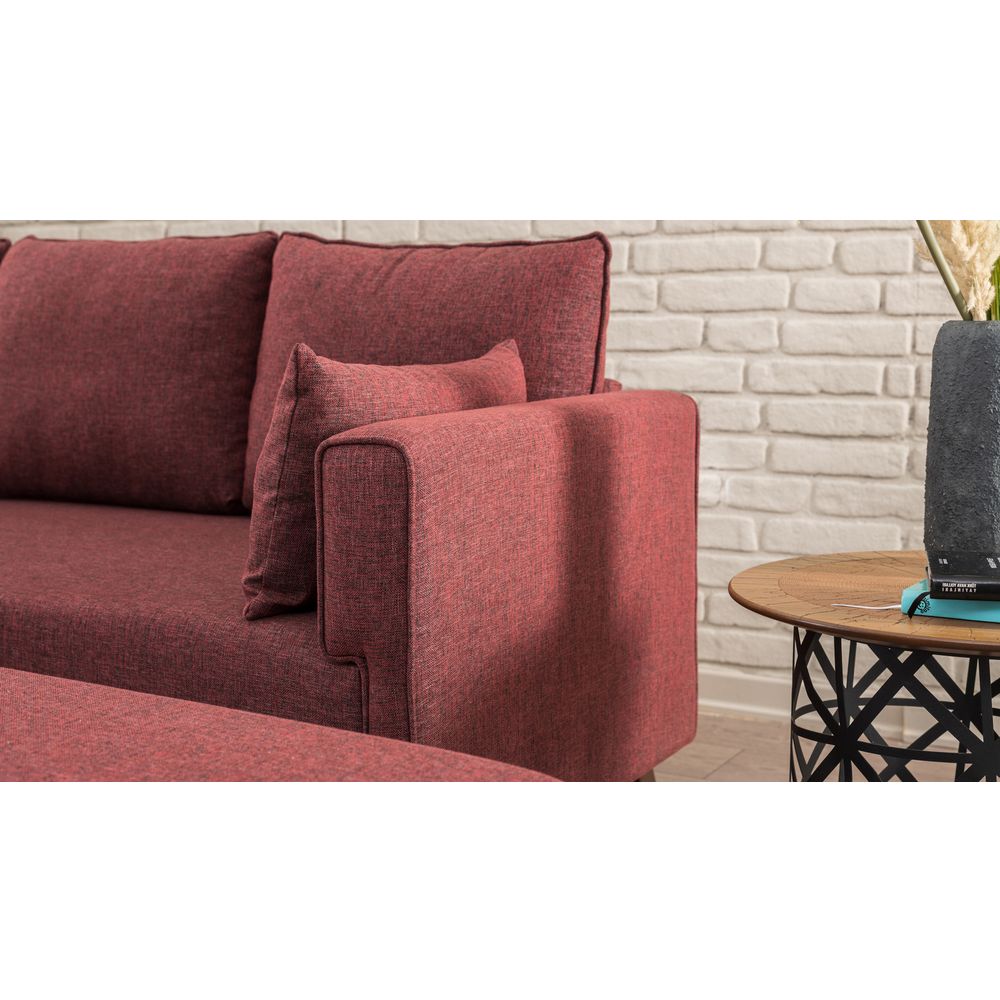 Bella Ugaona Sofa Lijeva 2 - Grimizno Crvena slika 4