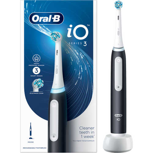 Oral-B iO Series 3 Black, Elektična četkica za zube, Crna slika 1