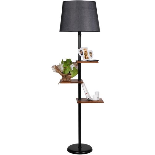 Moda Lambader Siyah Pramit Hasır Siyah Abjurlu Black Floor Lamp slika 4