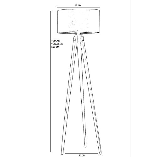 Tripod 8745-2 Crna podna lampa slika 4