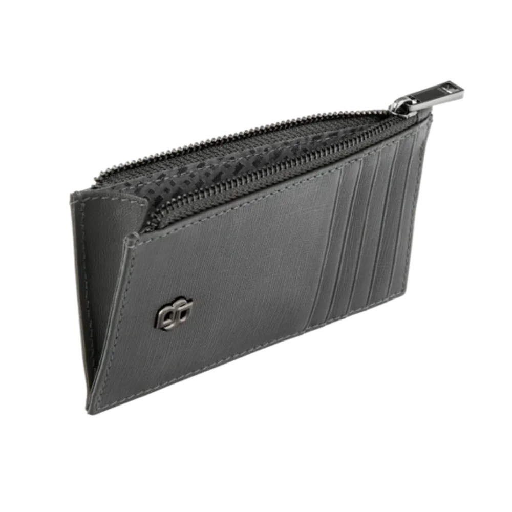 Hugo Boss Držač kartica Double B Saffiano sa zipom HLK526H siva slika 4