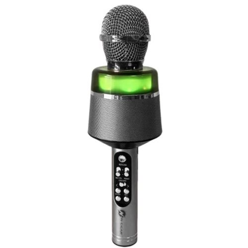 N-Gear mikrofon karaoke STAR MIC, BT, RGB svjetlosni efekti, baterija, srebrni slika 1