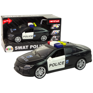 Policijski auto 1:14 sa svjetlosnim i zvučnim efektima crni
