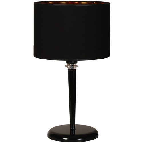 Maya Siyah Masa Lambası Siyaha-Bakır Abajurlu Black Table Lamp slika 1
