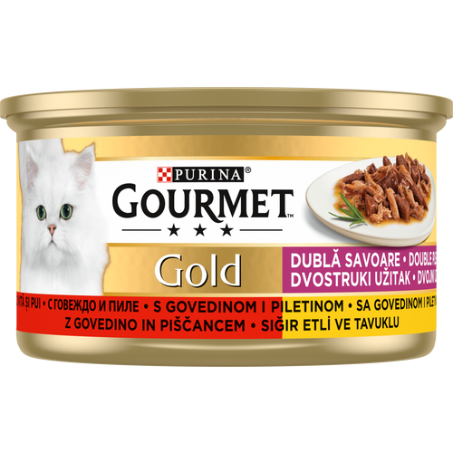 GOURMET GOLD Duo Govedina i piletina, 85 g slika 2