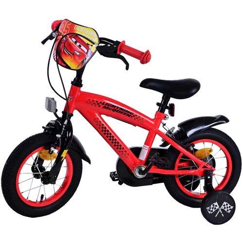 Dječji bicikl Disney Cars 12" s dvije ručne kočnice crveni slika 9