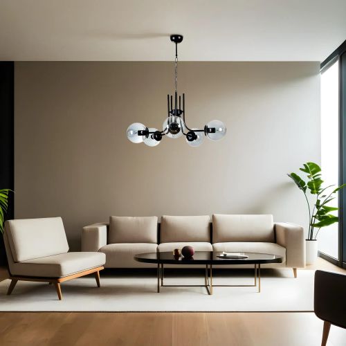 Nevada 5 Li Siyah Füme Camlı Avize Black
Fume Chandelier slika 1