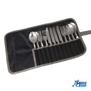 Regatta Set pribora za jelo za četiri osobe Black/Seal Grey