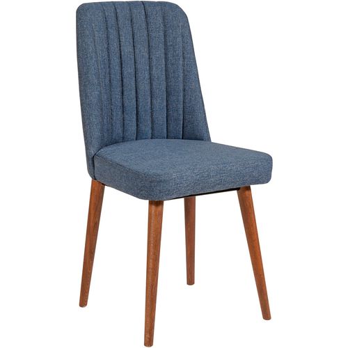 Woody Fashion Set stolova i stolica (4 komada), Orah Tamno plava, Vina 1048 - Dark Blue, Walnut slika 9