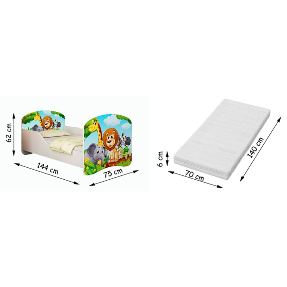 ACMA Dječiji krevet Acma I - 140x70cm - Dezen 45 slika 3