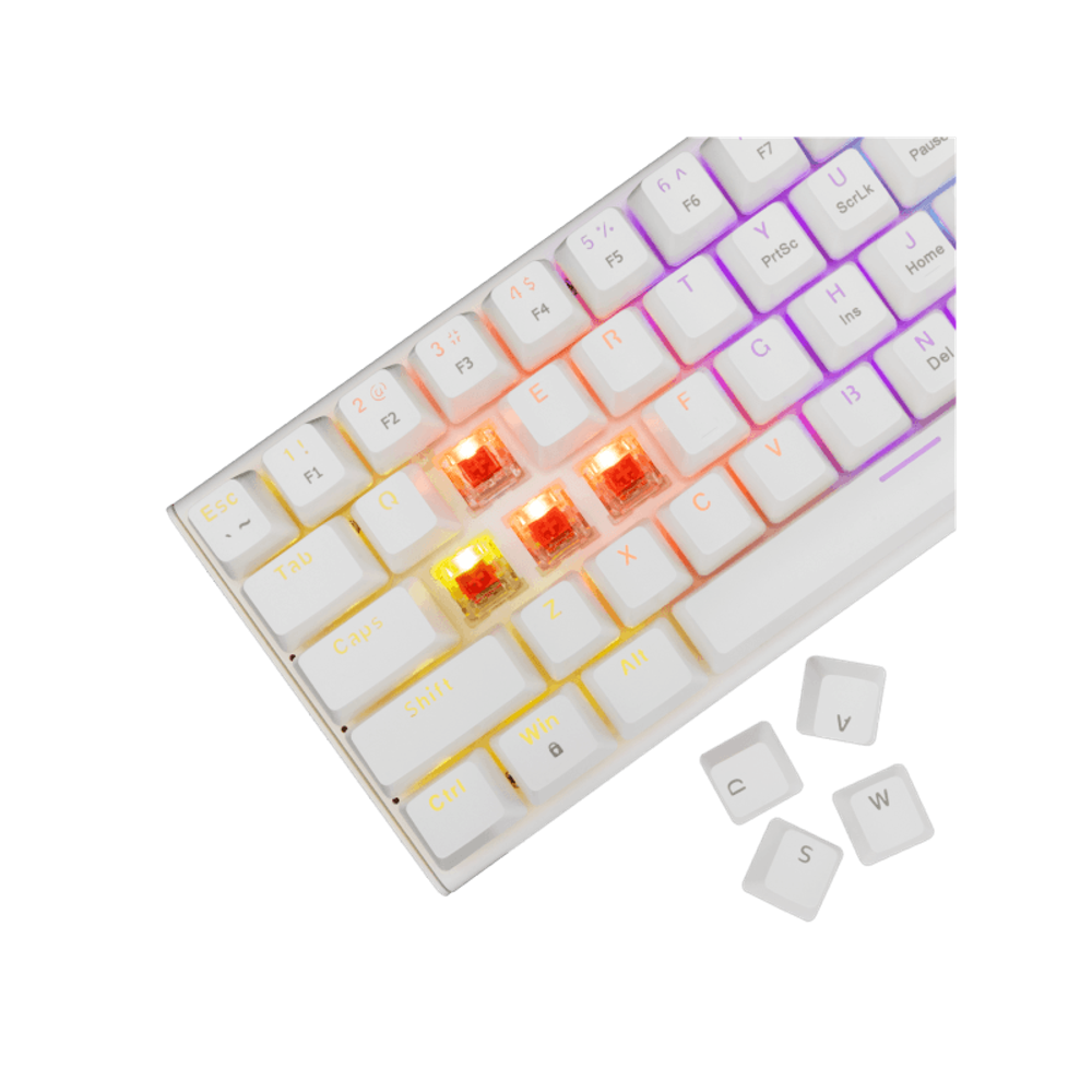WHITE SHARK Tastatura GK-002211V2 WAKIZASHI-2 / bijela, US-RED.SW slika 4