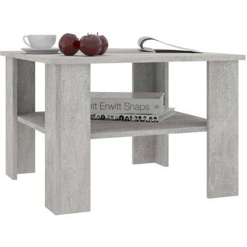 Stolić za kavu siva boja betona 60 x 60 x 42 cm od iverice slika 19