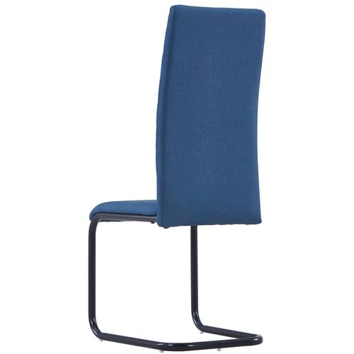 Konzolne blagovaonske stolice od tkanine 4 kom plave slika 19