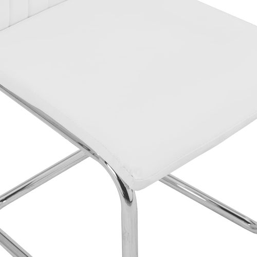 Konzolne blagovaonske stolice od umjetne kože 6 kom bijele slika 21