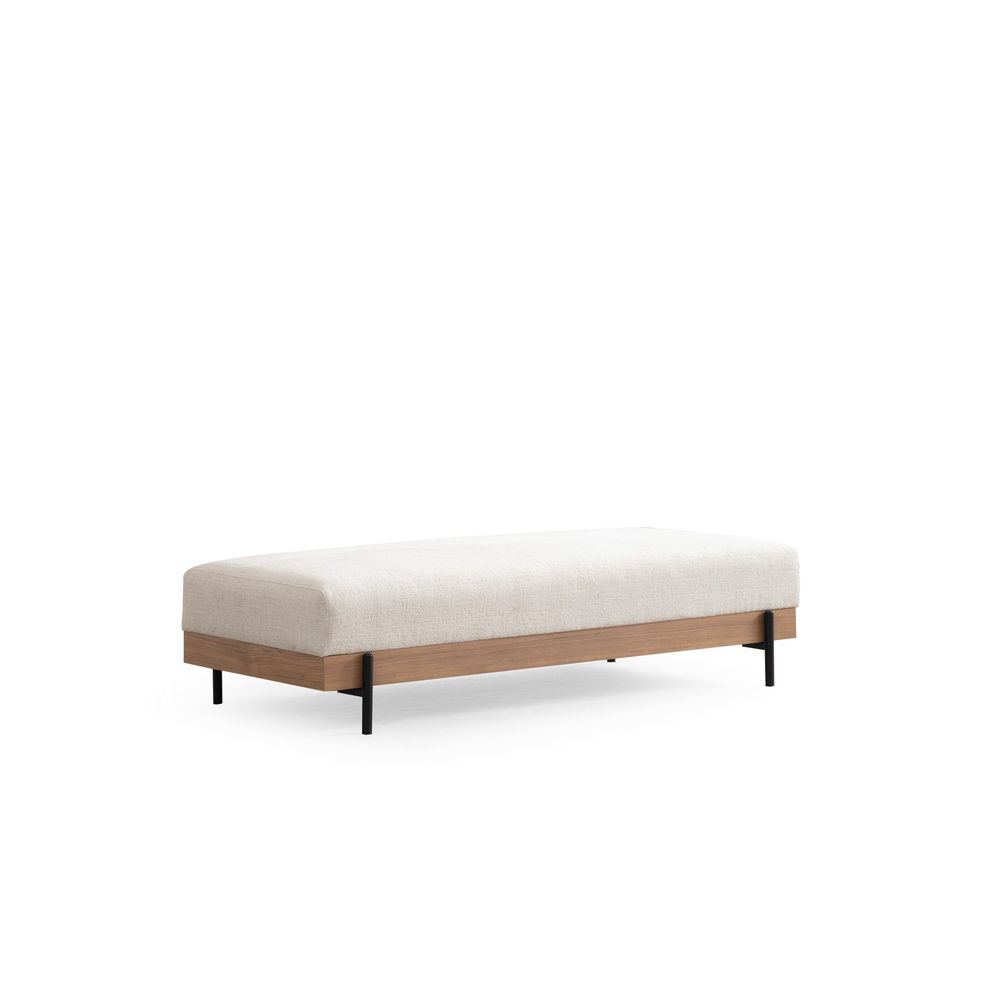 Eti Oak Pouffe - Bijeli Tabure slika 1