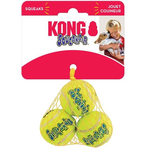 KONG Igračka za psa, SqueakAir Ball X-Small, zvučna, 3,8 cm, 3 komada slika 2
