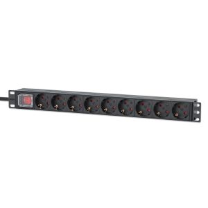 PDU kabl Intellinet 715133 19"/1U sa 9 utilnica/prekidač/2m