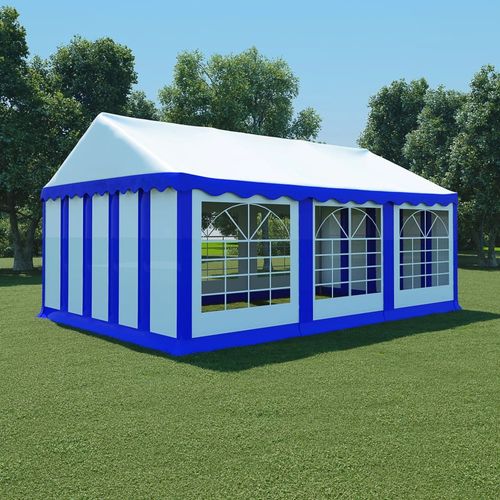 Vrtni šator od PVC-a 4 x 6 plavo-bijeli slika 36