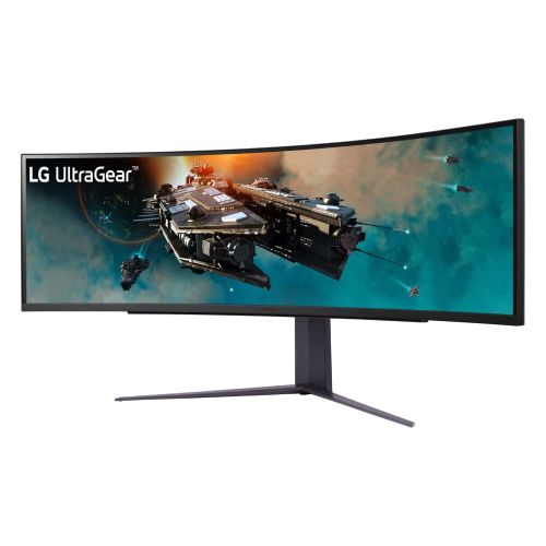 LG 49GR85DC-B 49” UltraGear Curved VA Dual QHD 5120x1440@240Hz Gaming,32:9,2500:1,1ms,350cd/m²,178º/178º,FreeSync Premium Pro,HDR10/Effect,DisplayHDR 1000,1 DP,USB Upstream/2 USB Downstream Port 3.0,2 HDMI 2.1,VESA 100x100mm,Height,Tilt,Swivel,Black,3yw slika 3