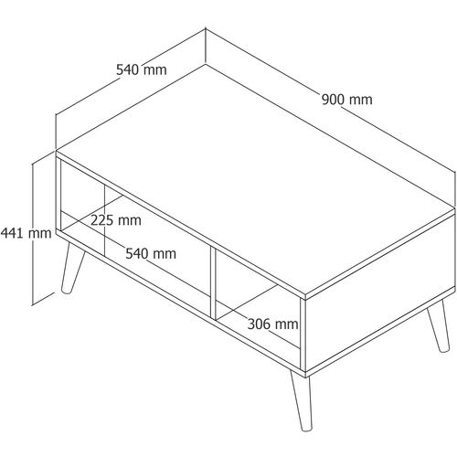 Exxen - 2072 Walnut Coffee Table slika 5